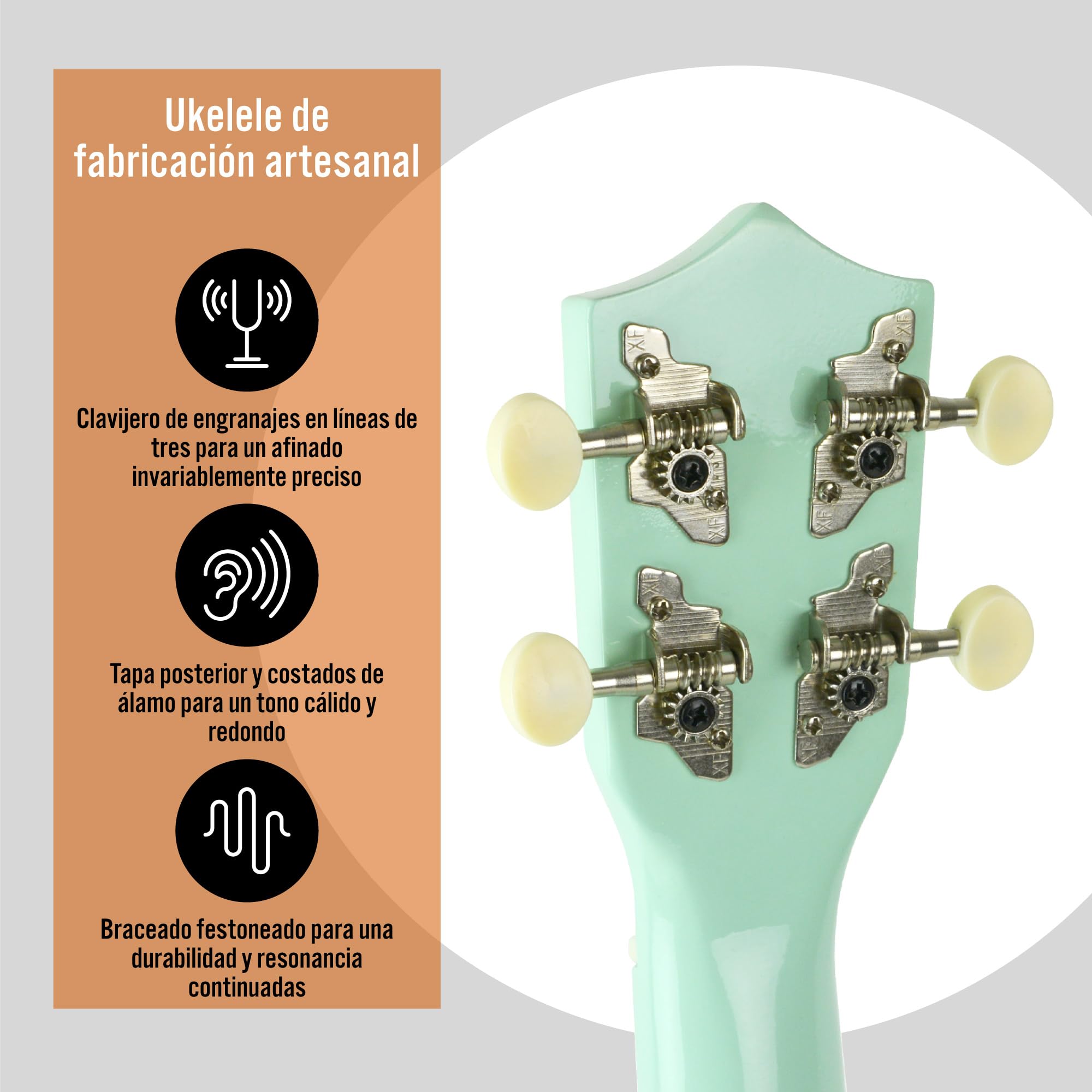3rd Avenue Ukelele soprano para principiantes de 53 cm, 4 cuerdas de nailon con bolsa de ukelele gratis, arco iris, lecciones en línea gratis de 1 mes