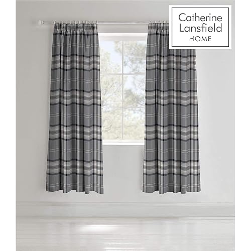 Grey Tartan Curtains Amazon Co Uk