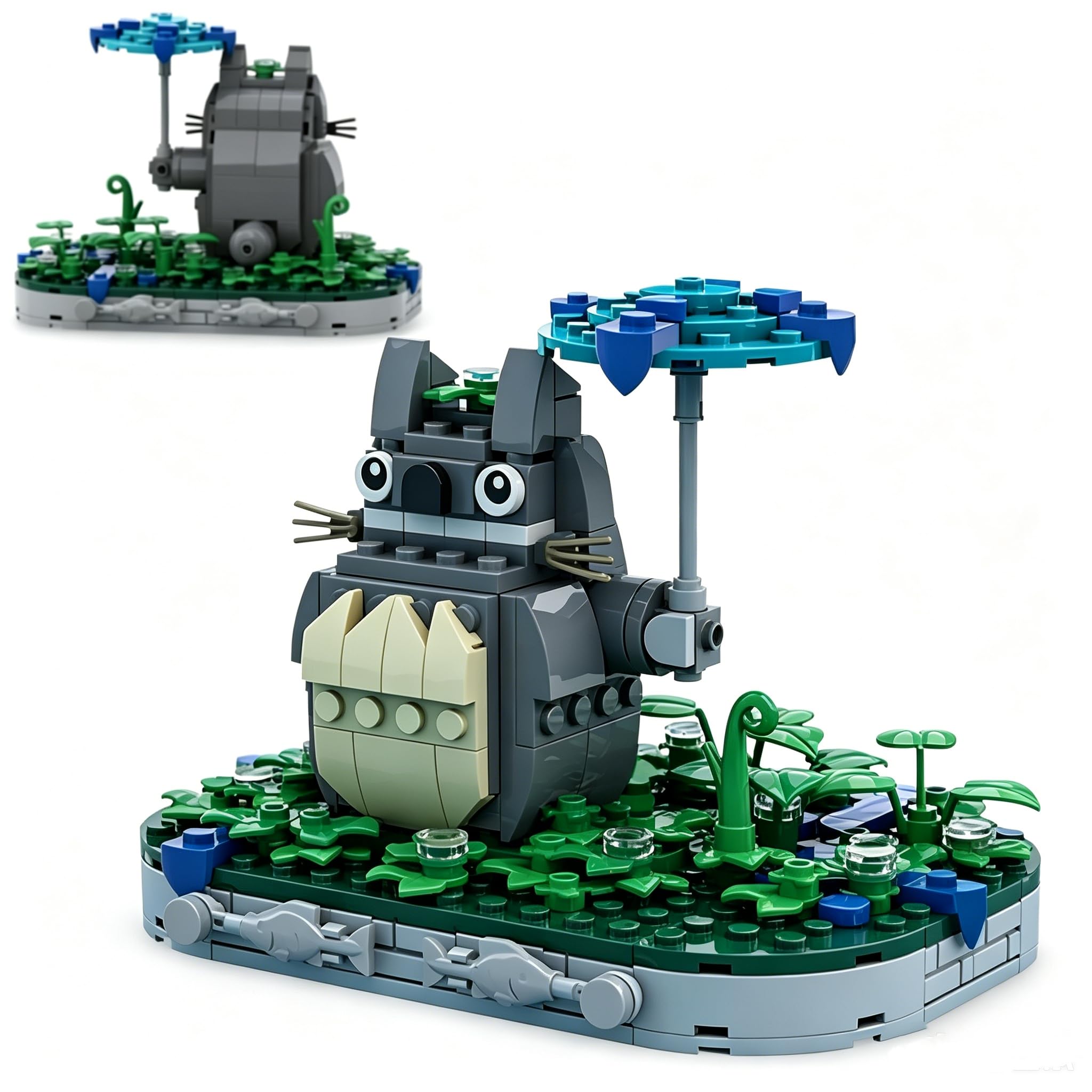 PlaySynthe Dragon Cat Building Block Set, 261 PCS MOC Dragon Cat Bricks Kits, DIY Anime Characters Collectible Model Toys, Birthday Gift for Kids and Adults โ image 1