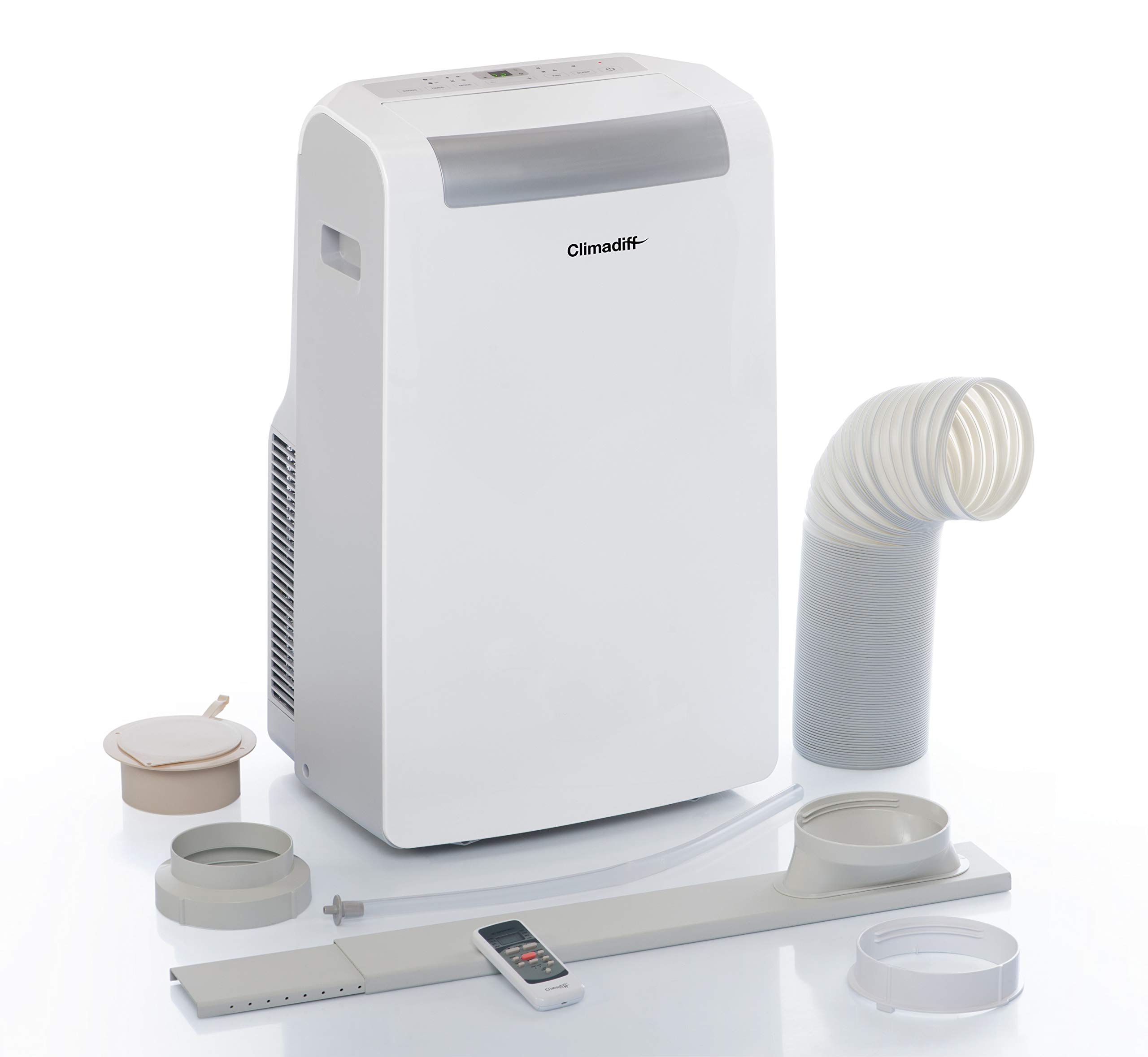 Climadiff - Climatiseur Réversible CLIMA12KR1-4 en 1 Climatiseur Chauffage Déshumidificateur et Ventilateur - Appareil Mobile Connecté + Commande Vocale - 12 000 BTU - Couvre entre 23m² et 35m²