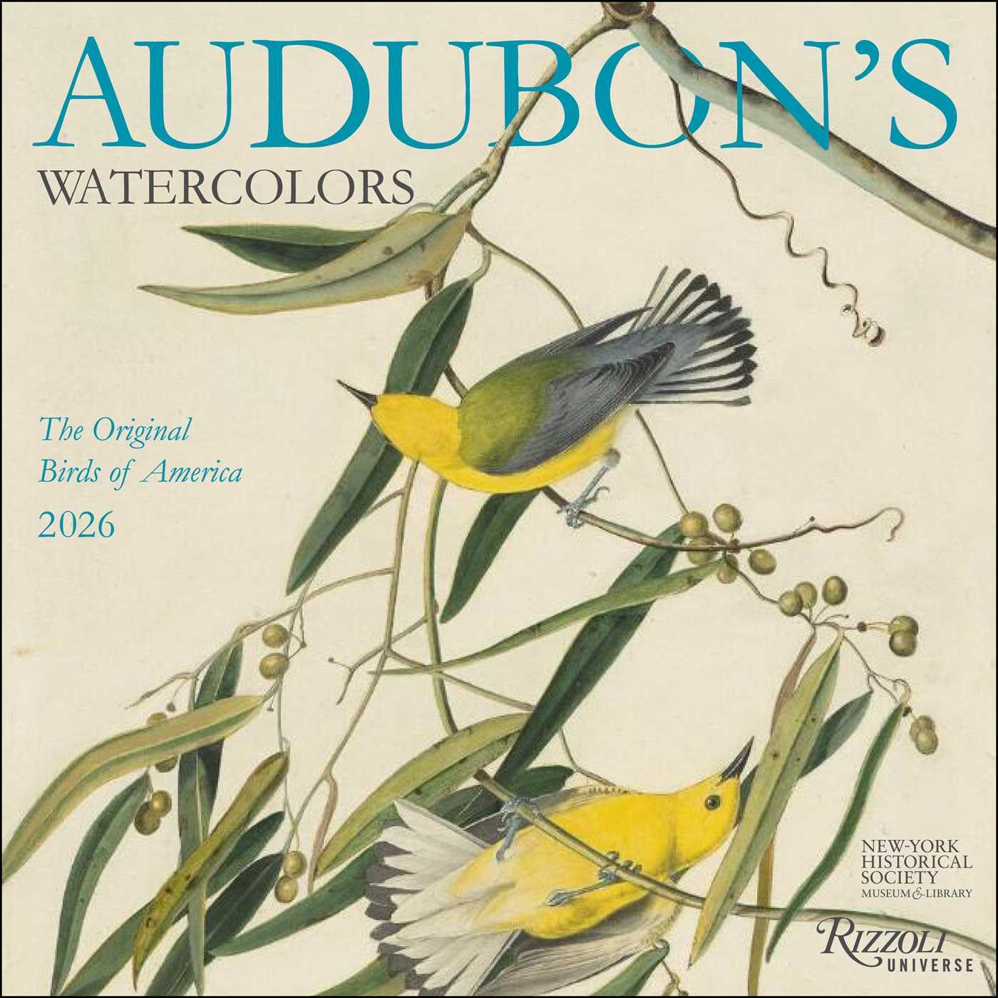 Audubon’s Watercolors 2026 Wall Calendar: The Original Birds of America