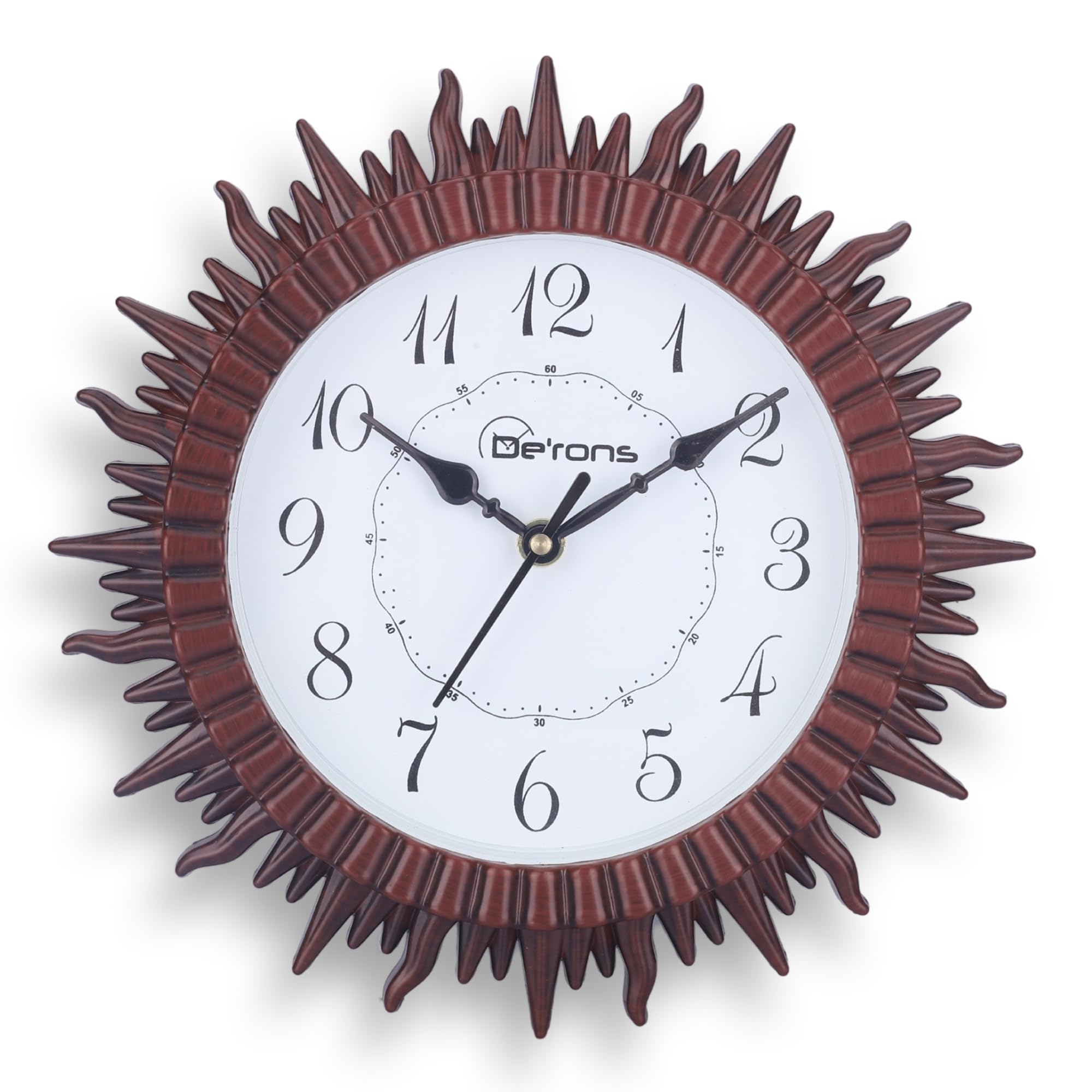 De’rons Designer Wooden Look Plastic Quartz Wall Clock Watch for Home Kitchen Bedroom Hall Living Room Office (DC-005 Brown) (B0CCMH8M8X) Amazon Price History, Amazon Price Tracker