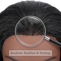 Vista 4 de Cabeza de Maniquí de Cabello 100% Real de 18 Pulgadas Cabeza de Entrenamiento Maniquí Cabeza de Muñeca de Cosmetología para Práctica de Peluquero