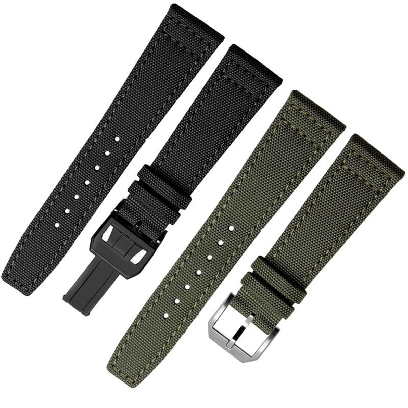 Cinturini in nylon per IWC IW377724 IW371614 cinturino per orologio 20mm 21mm 22mm braccialetto nero verde militare cinturino da polso in tela blu cinturino