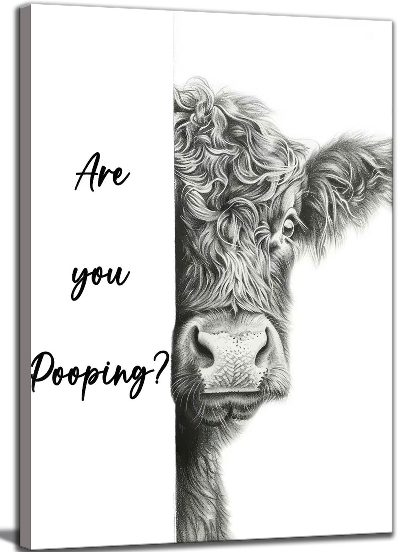 Toile Are You Pooping solution murale anti-morosité pour WC et bain