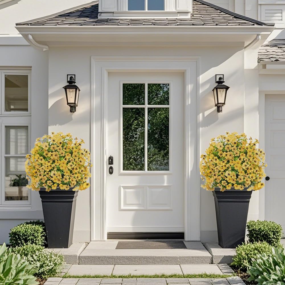 Lot de 2 Arbres Topiaires Artificiels Cyprès 60cm, Buissons Réalistes Résistants aux UV, Entretien Facile, avec Piquet, pour intérieur, extérieur, entrée, Jardin et terrasse