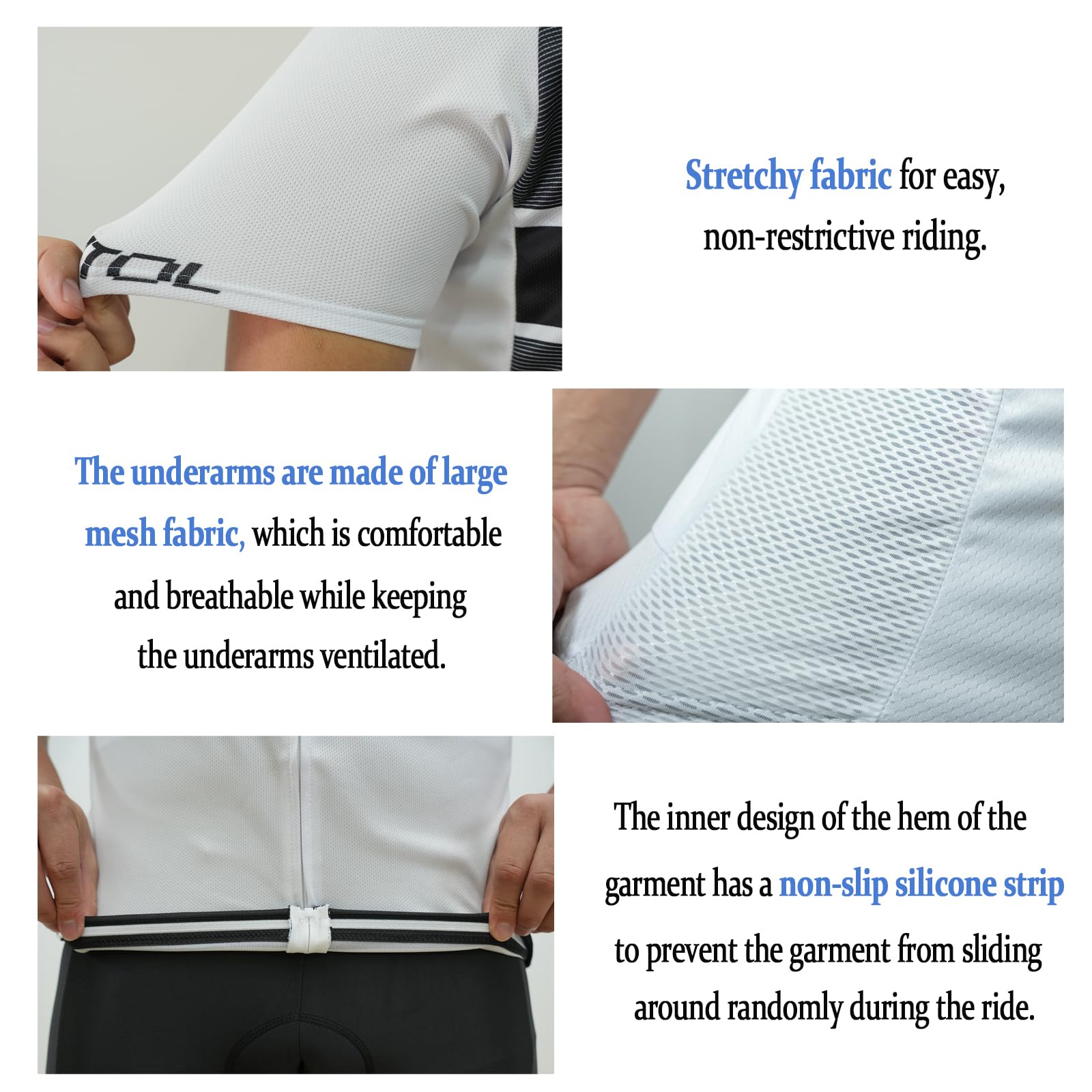 HOMTOL Abbigliamento Ciclismo Set Manica Corta Tuta Ciclismo Uomo Completo Ciclismo Estivo Per Bici Da MTB Con Pantaloncini Imbottiti in Gel Traspirante e Ad Asciugatura Rapida