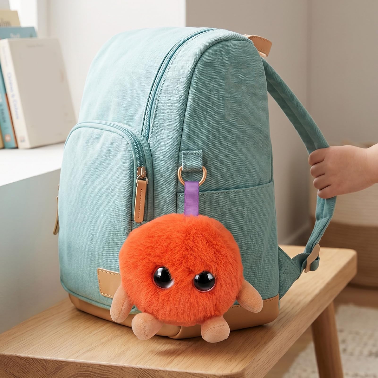 VBESTLIFE Animale di Peluche Intelligente AI, Peluche Educativo Interattivo con Clonazione Vocale, Occhi Emotivi, Conversazione in Tempo Reale in 66 Lingue per Bambini (ORANGE)