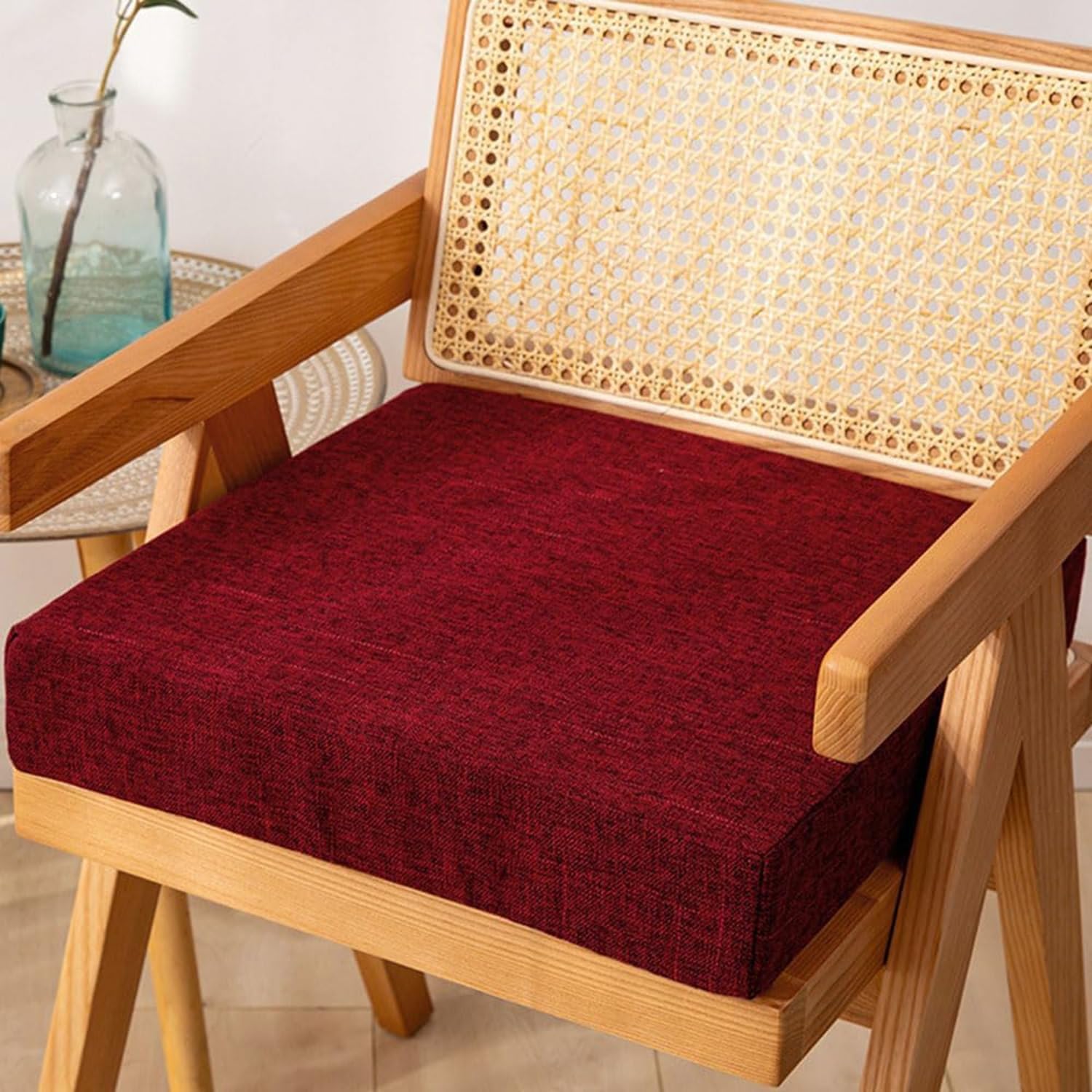 Hoowarm Chair Cushion Kitchen, Memory Foam Chair Pads, 25/28/30/35/40/45/50/55/60cm Non-Slip Chair Pads，Outdoor Indoor Seat Cushion, Removable for Dining Office Garden Chair(Colour11,35x35x3cm)