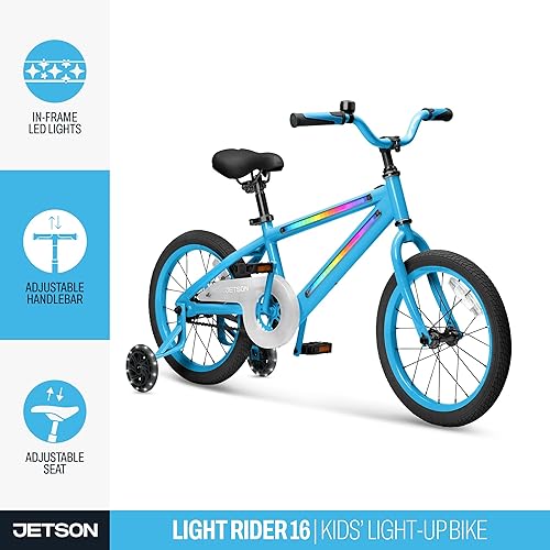 Miniatura 2 de Bicicleta Infantil Jetson Light Rider con Luces LED Unisex, Marco Iluminado con 3 Modos de Luz Diferentes