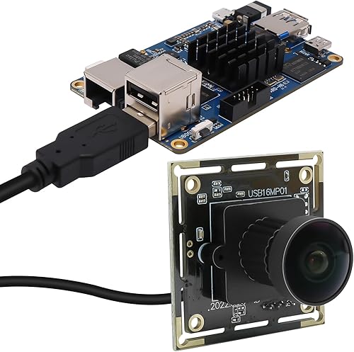 Miniatura 6 de MMlove Módulo de cámara USB de 16MP Lightburn Cámara 170 Gran angular M12 Lente ojo de pez con sensor de imagen IMX298 Plug & Play Cámara web de