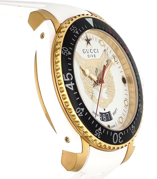 Amazon.co.jp: [グッチ] 腕時計 DIVE ダイブ ゴールド 文字盤  