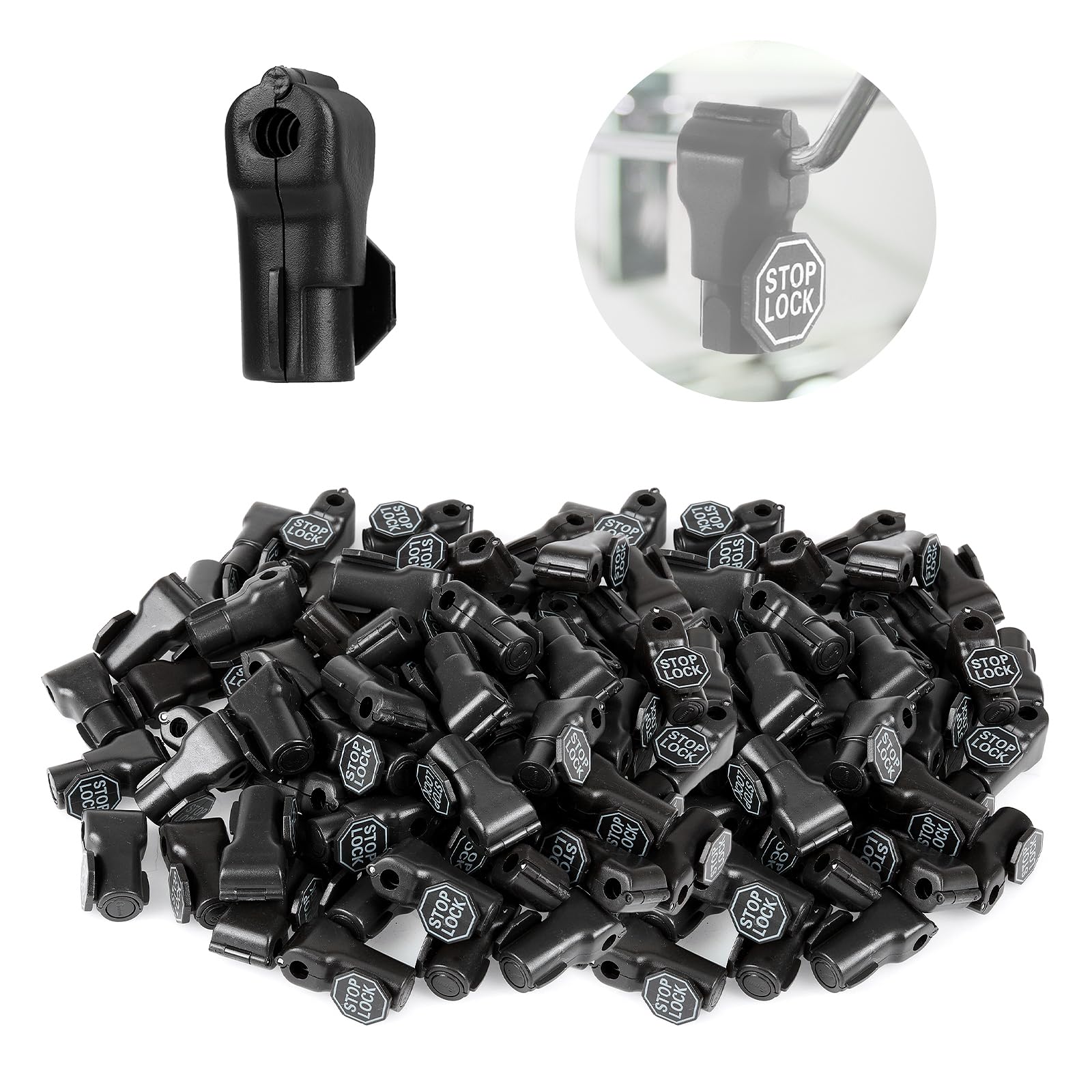 Amazon.com: IRONWALLS 200pcs Peg Hook Locks (Black) : Industrial
