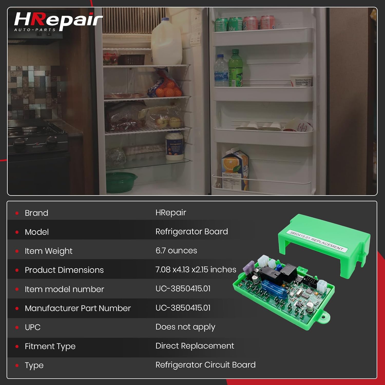 RV Refrigerator Control Circuit Board fits for Dometic 2-Way & 3-Way Replacement 3850415.01
