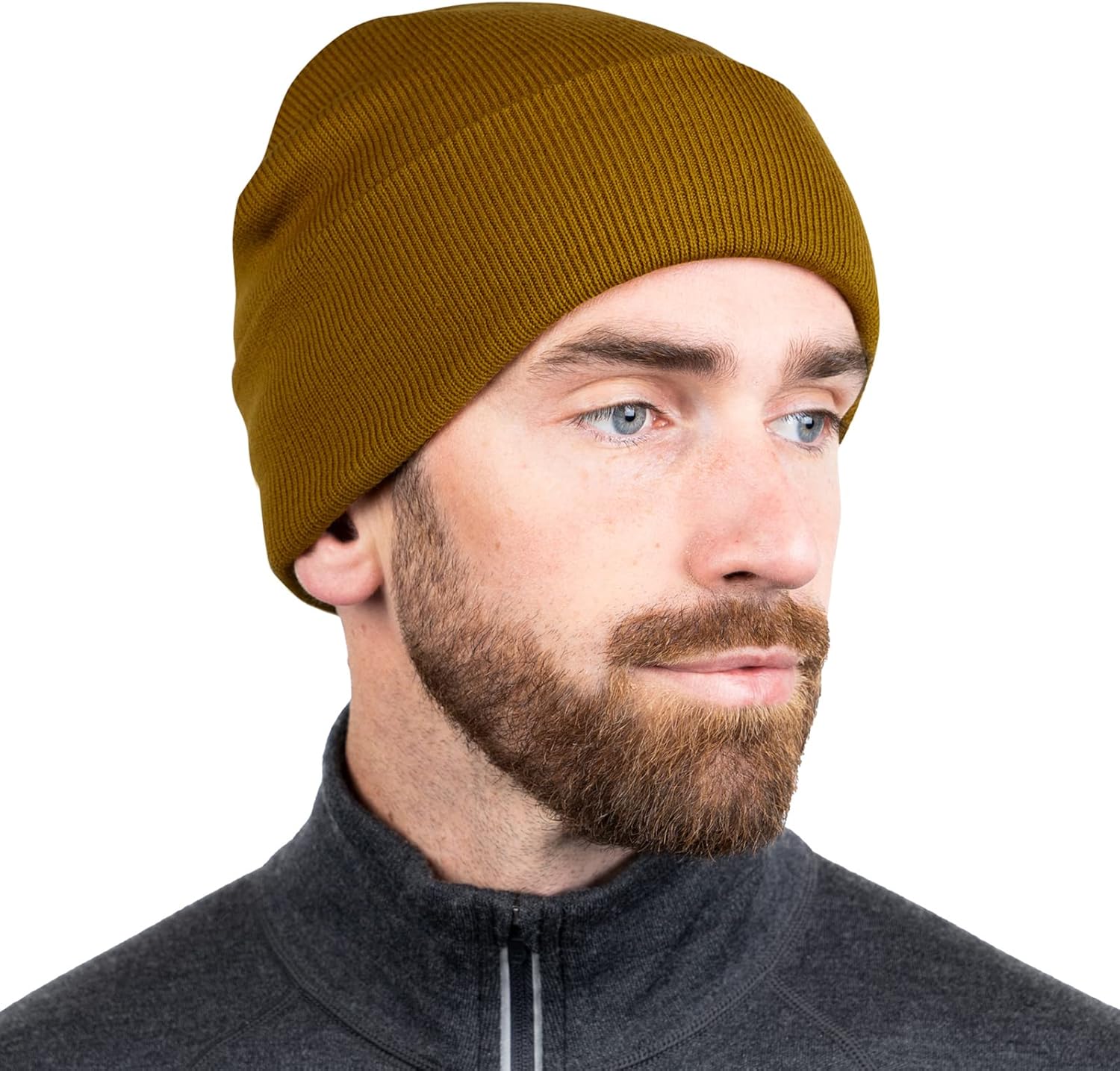 MERIWOOL Beanie for Men and Women - Merino Wool Blend Ribbed Knit Winter Hat - Image 3
