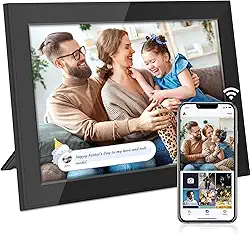 SVLIBO - Moldura digital WiFi, tela sensível ao toque IPS HD de 10,1 polegadas, 1280 x 800, rotação automática, fácil de usar, compartilhe fotos e vídeos via aplicativo gratuito, presentes