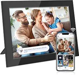 SVLIBO - Moldura digital WiFi, tela sensível ao toque IPS HD de 10,1 polegadas, 1280 x 800, rotação automática, fácil de usar, compartilhe fotos e vídeos via aplicativo gratuito, presentes
