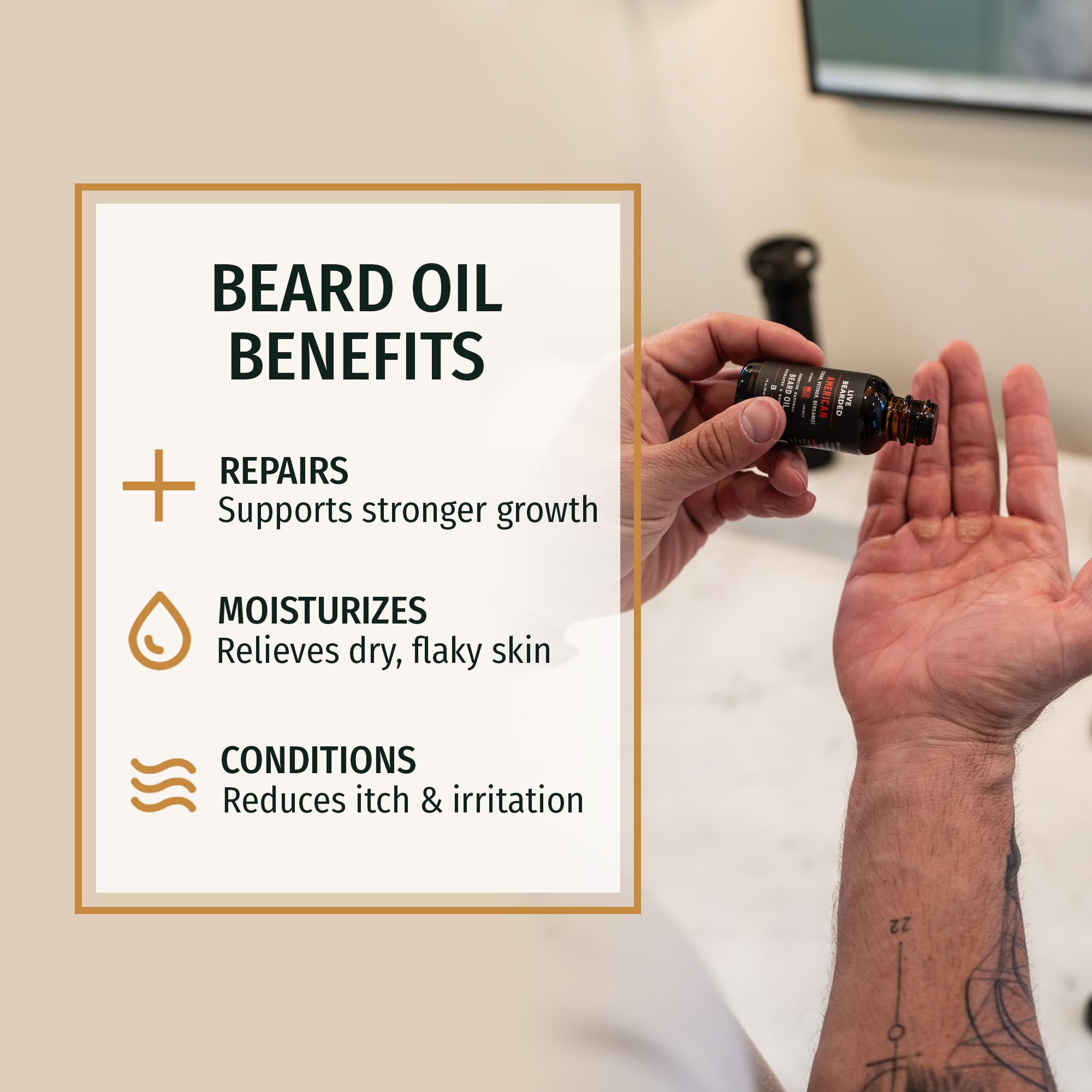 Beard Oil - Executive - Premium Beard and Skin Care with Jojoba Oil - 1