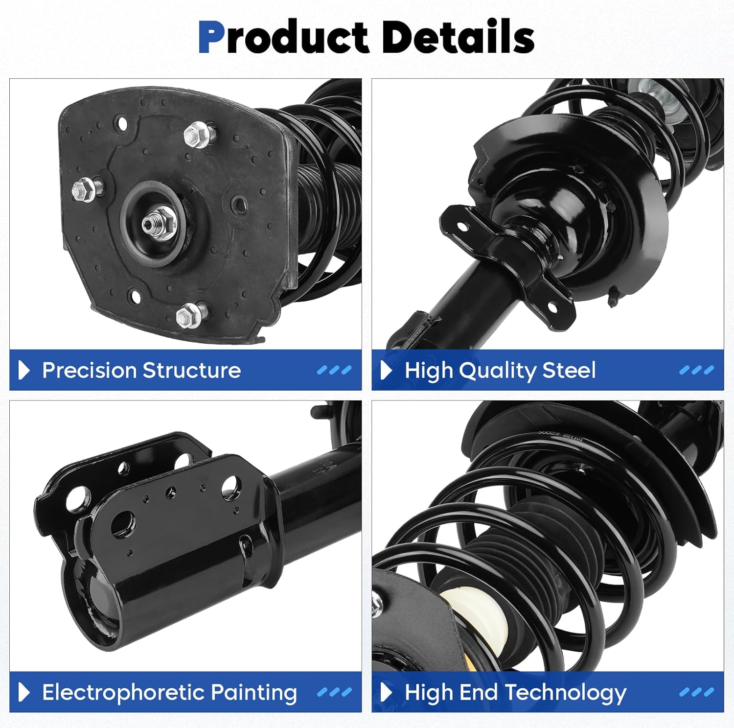 Front and Rear Struts Assembly Shock Absorber & Sway Bar End Link Compatible with 2005-2007 Chevy Monte Carlo, 2004-2013 Impala, 2005-2009 Buick LaCrosse (8Pcs)