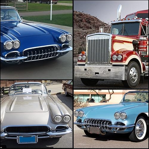 Miniatura 4 de 4 faros delanteros LED redondos de cristal de 5.75 pulgadas, 36 W, haz sellado IP68, impermeable, repuesto 4000 4040 5506 H5006 H651  H466