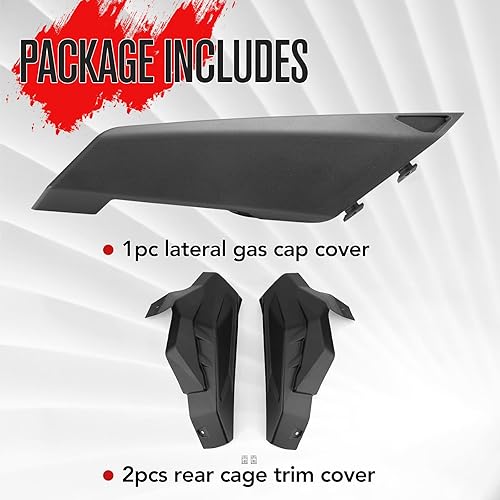 Miniatura 9 de A & UTV PRO Juego de 3 cubiertas laterales de tapa de gas X3 y fundas de jaula trasera para Can Am Maverick X3  X3 Max 2017-2024 2025, accesorios de