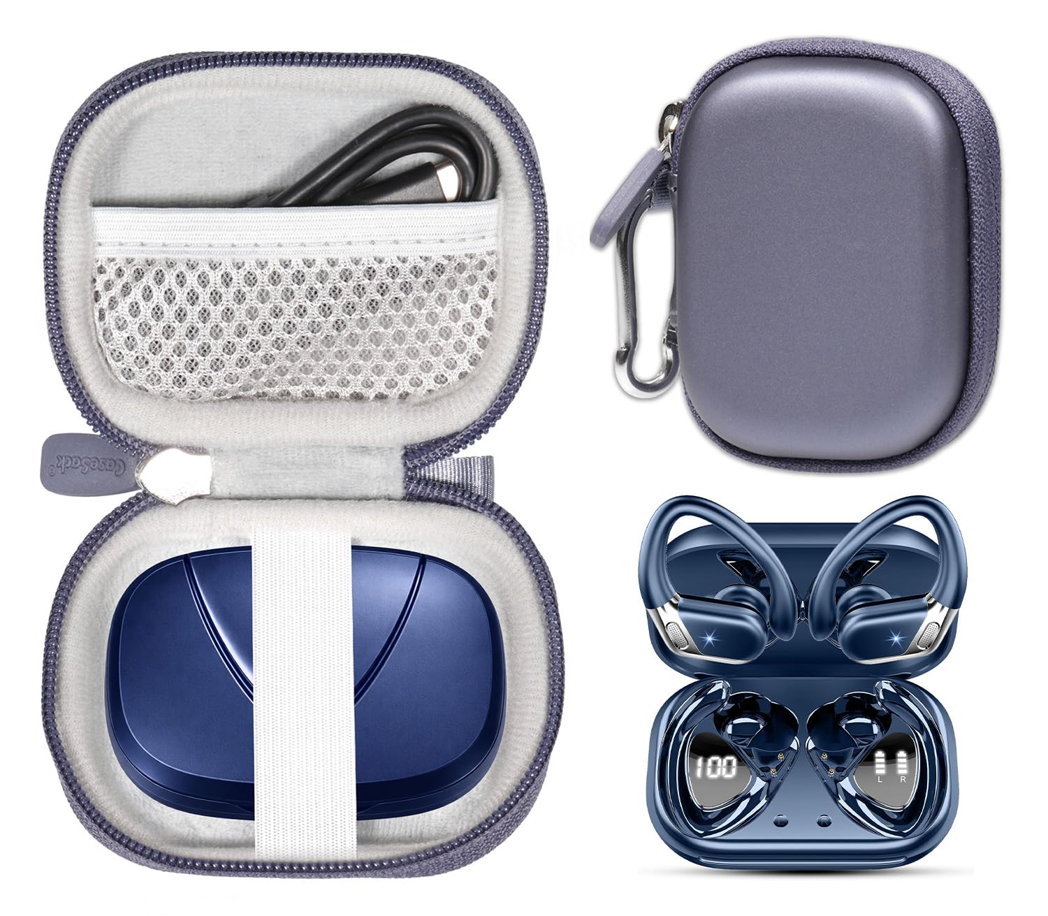 Écouteurs sans fil Ltinist BX27 Bluetooth 5.4 étanches IP7 bleu