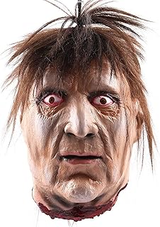 SANKEDOU Halloween Decorations Props Scary Hanging Severed Head, Life-Size Realistic Latex Zombie Head for Haunted Houses