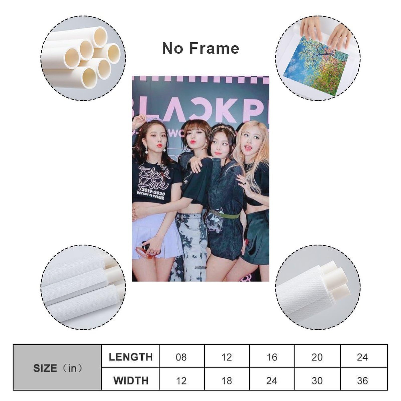 Amazon.co.jp: BLACKPINK Jennie Lisa Jisoo Rose アートパネル