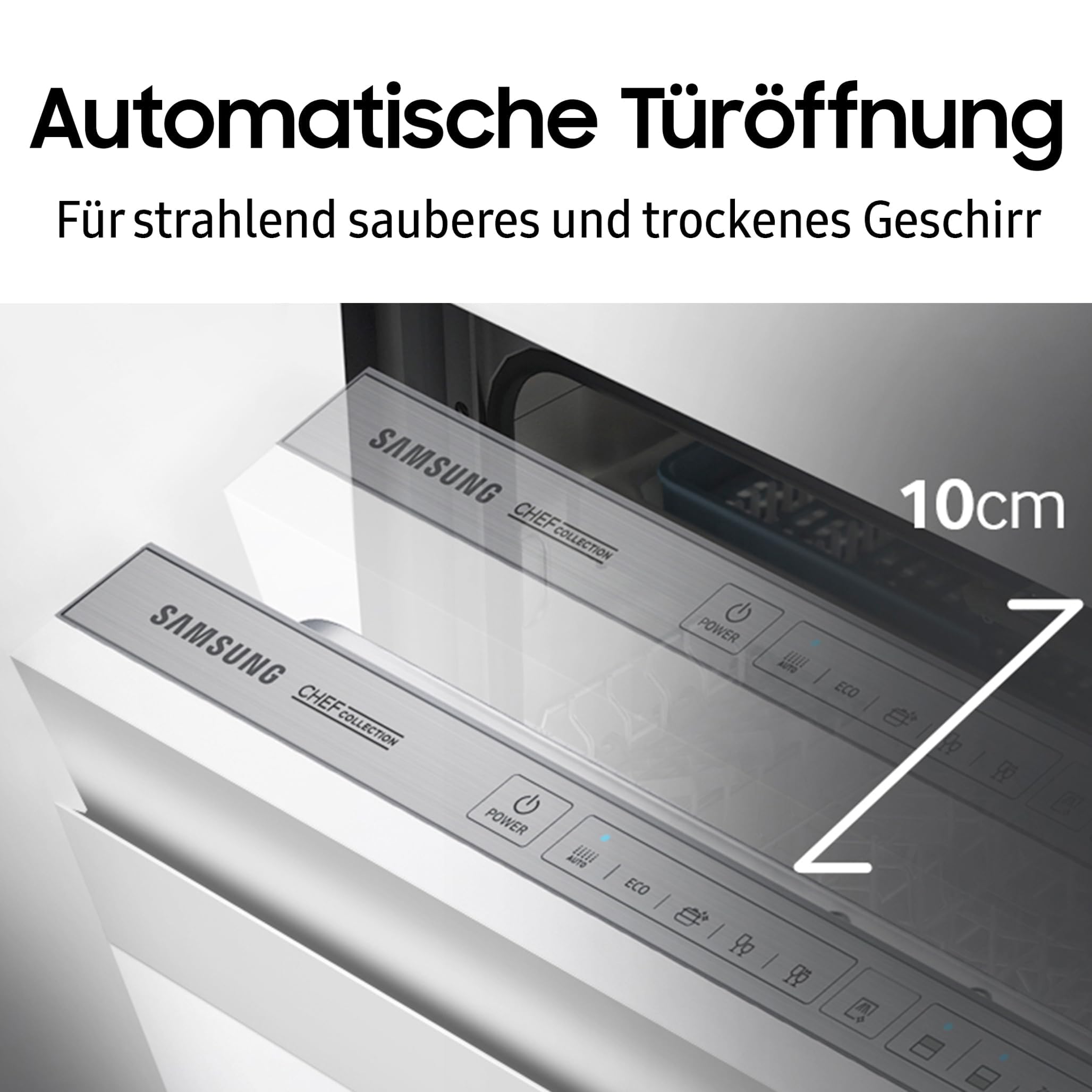 Samsung Unterbau-Geschirrspüler, 60 cm, EEK: A, 14 Maßgedecke, 7,9 l Wasserverbrauch, WaterJet Clean, SmartThings AI Energy Mode, 43 dB(A), Schwarz, DW60CG880UB1EG