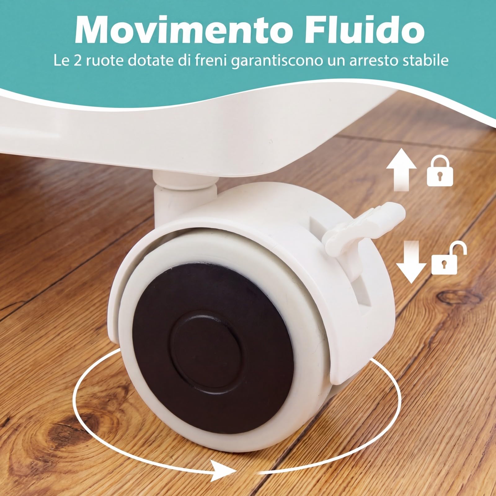COSTWAY Cassettiera Plastica Trasparente con 5 Cassetti, Carrello Salvaspazio con Ruote Bloccabili e Maniglie, Design Antipolvere, Piedistallo Mobile per Bagno, Cucina e Ufficio (5 cassetti)