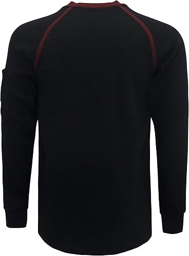 Miniatura 3 de BOCOMAL Camisas FR resistentes al fuego Henley impresas y camuflaje dos tonos 7oz camisas de trabajo ignífugas para hombre