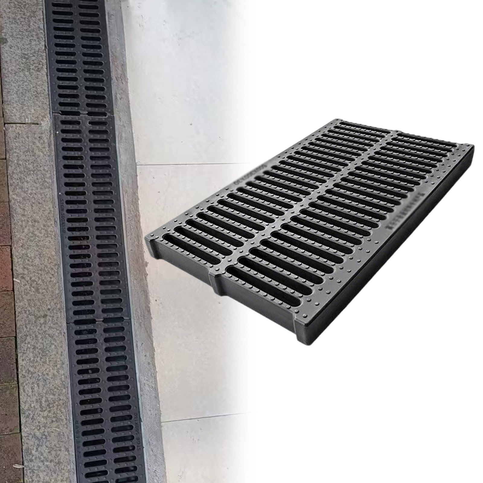 Grille caniveau anti-stagnation et robuste pour évacuer l'eau de pluie du jardin