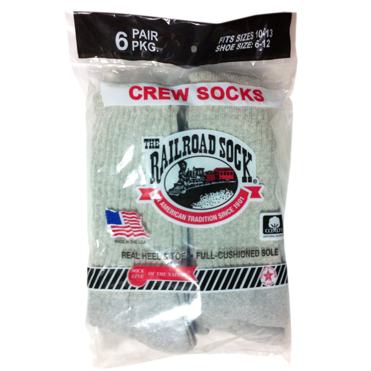 (レイルロードソック)RAILROAD SOCK クルーソックス 6足セット (…