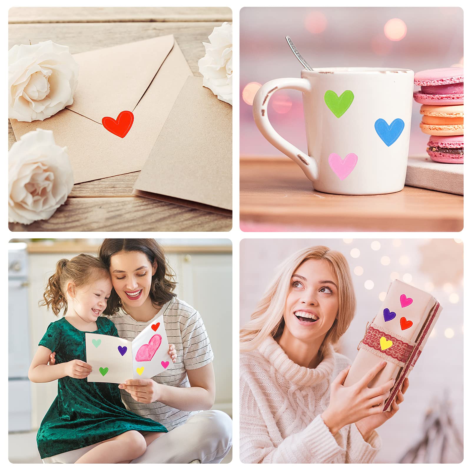stickers - Beige Hartjes voor kinderkamer