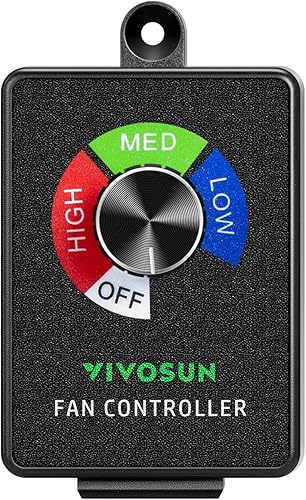 VIVOSUN Controlador de velocidad de ventilador variable ajustador de velocidad para ventilador de conducto en línea en sistema de ventilación