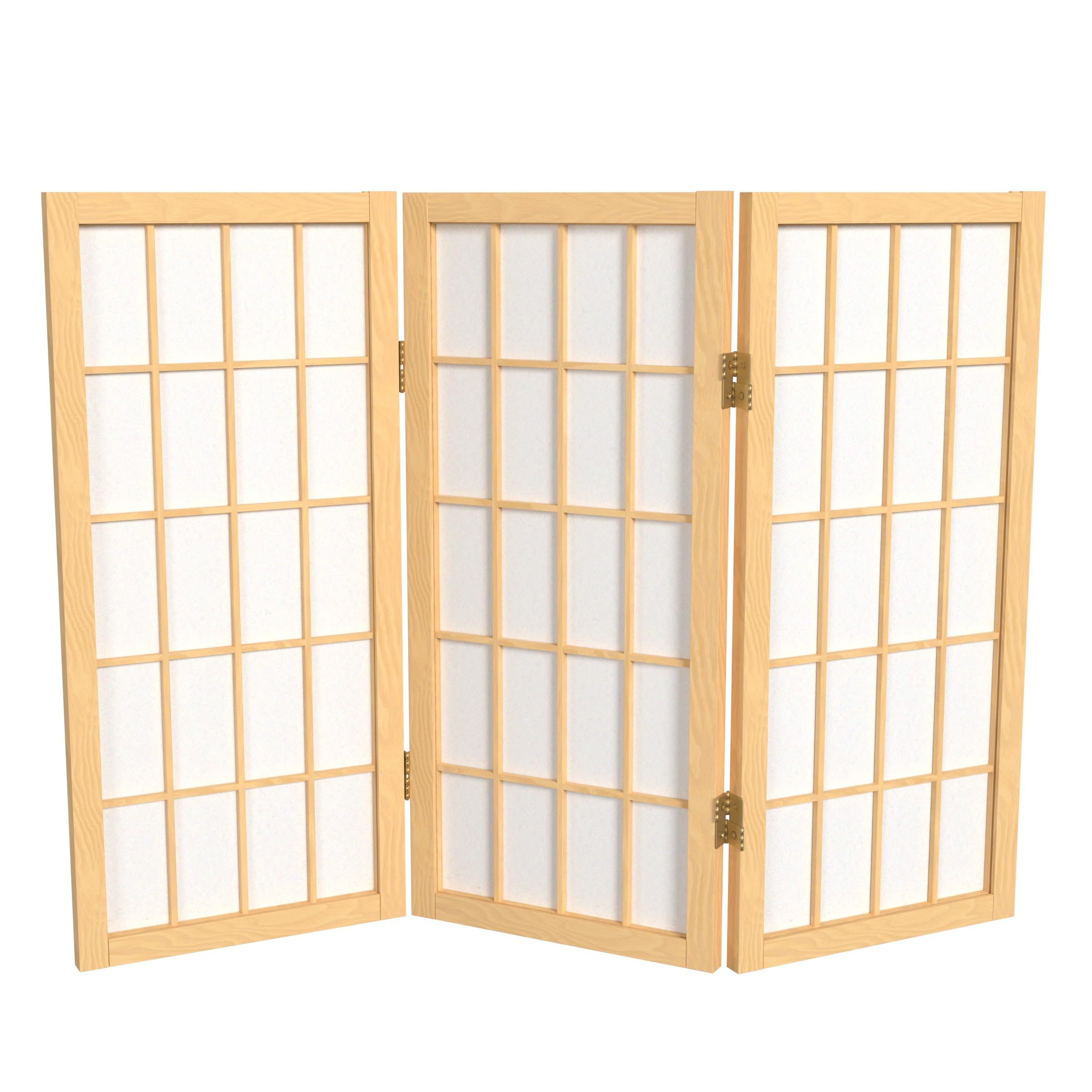 Oriental Furniture 2 ft. Tall Desktop Window Pane Shoji Scre