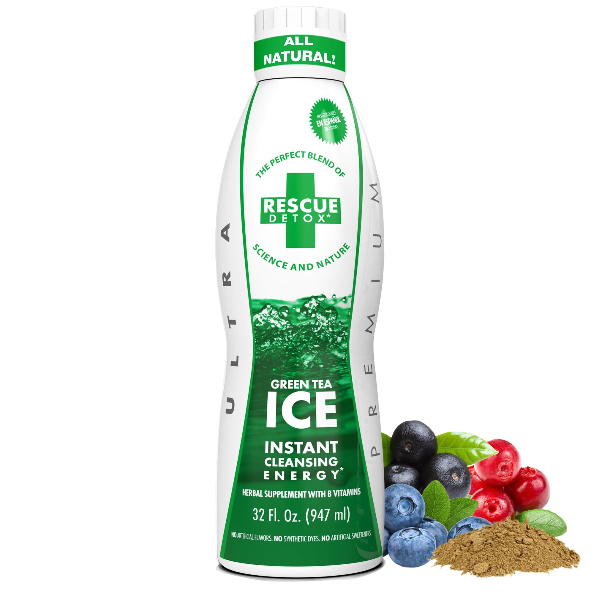 Rescue Detox ICE - Green Tea Flavor - 32oz | Maximum Strength