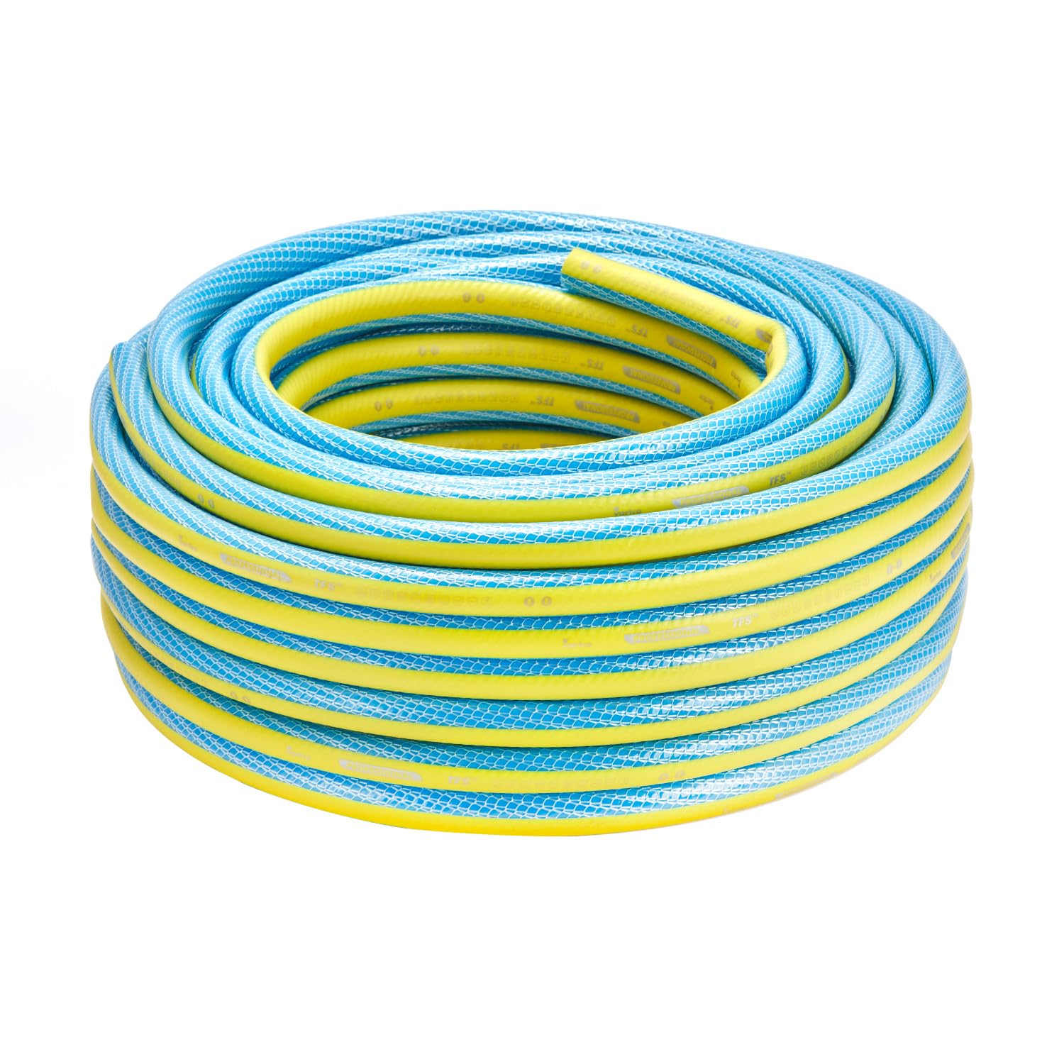 Tuyau d'arrosage professionnel à 4 couches - Anti-torsion - Flexible - Résistant aux UV - 25 bar (1/2" 50 m)