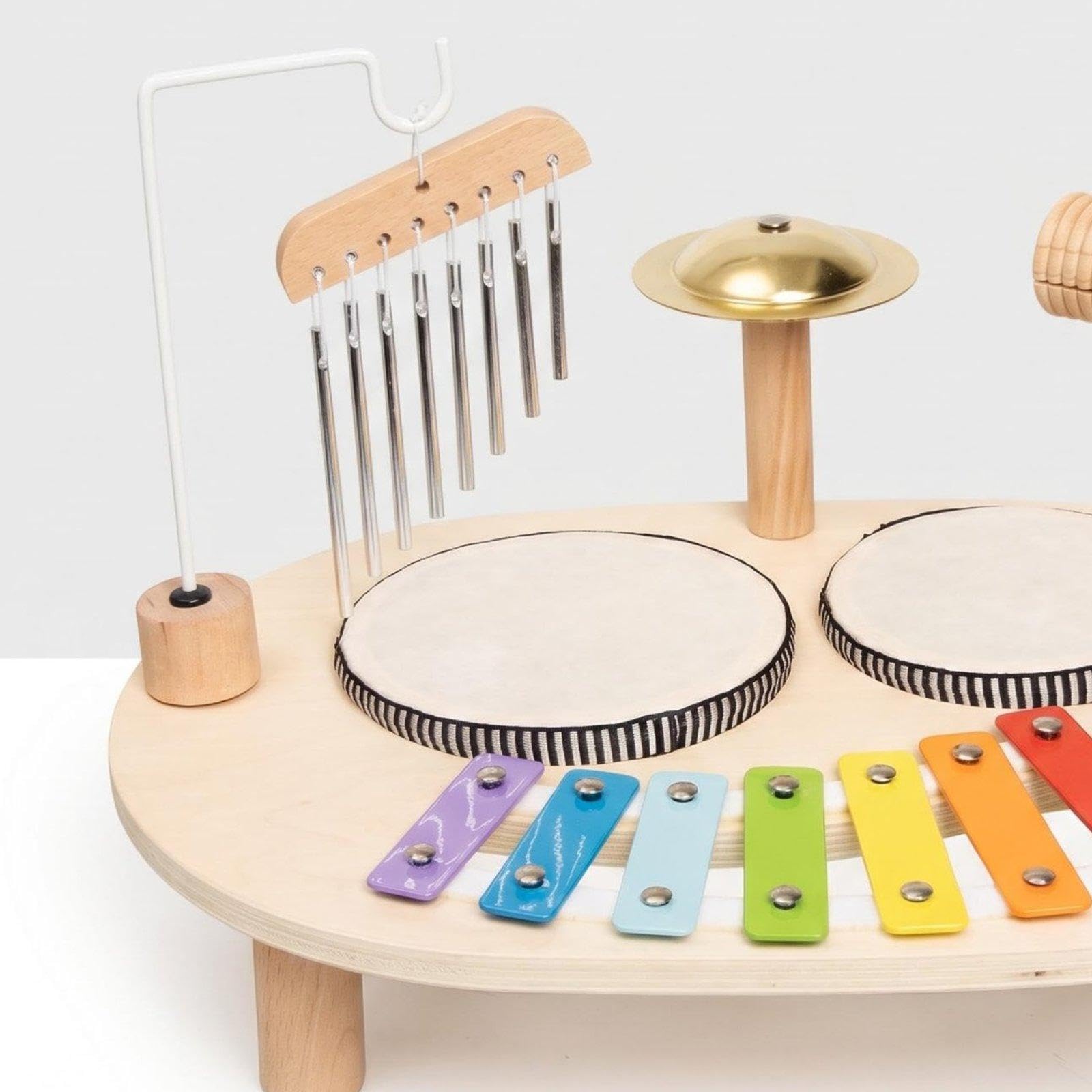 Qianly Schlagzeug Aus Holz, Musikspielzeug für Vorschulkinder, Lernspielzeug für Kleinkinder, Musikinstrumente für 3 Jährige, Geschenk
