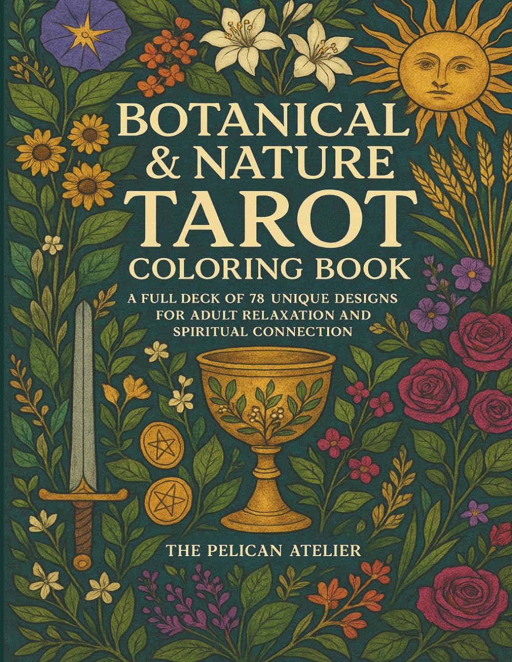 Botanical & Nature Tarot Coloring Book: A Full Deck of 78 Unique Designs for Adult Relaxation and Spiritual Connection (Inward Journeys Coloring Books for Mindful Exploration)