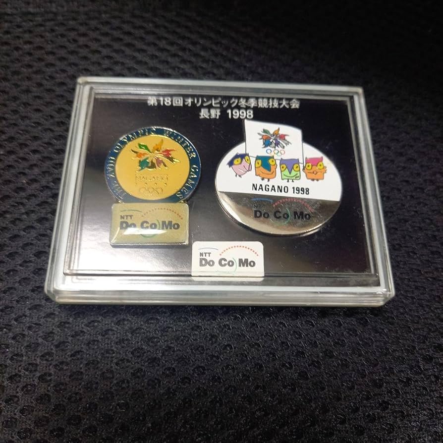 長野オリンピック 記念ピンバッチ ドコモ 長野オリンピック ドコモ ピンバッジ スノーレッツ1998年 レトロ