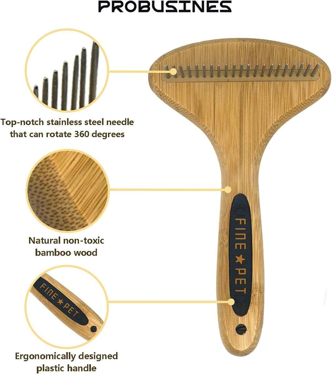 Bamboo Grooming Rake view 3