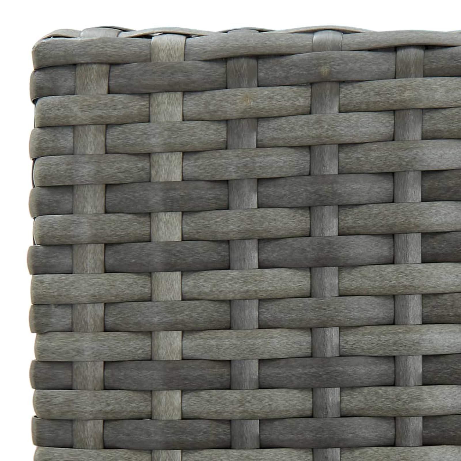 Homgoday Taburetes de bar con cojines, 2 unidades, gris de poliratán, silla de oficina, silla de oficina, silla de escritorio para salón o dormitorio
