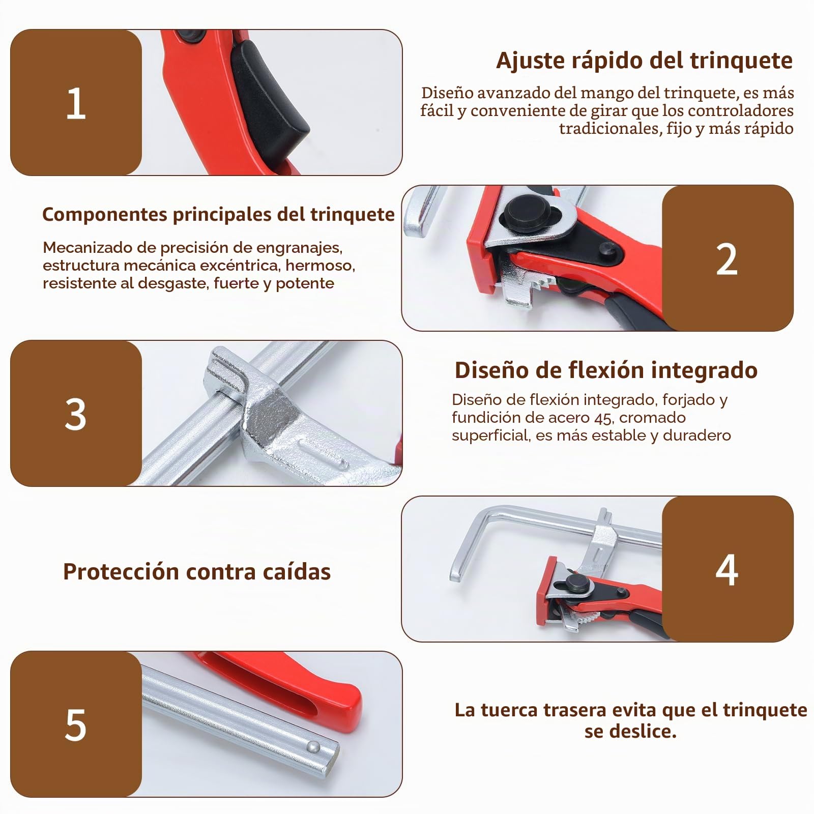 Sargentos De Apriete De Dos Piezas, Abrazadera De Palanca De Acero Completo, Con Manivelas De Palanca, Para Afilar, Compatibles Con La Mesa Multifuncional De Una Sola Mano Sargentos Carpintero