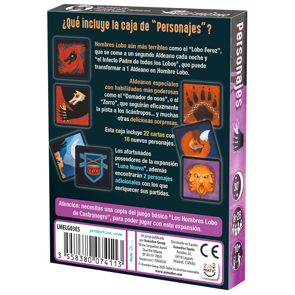Image secondaire de Asmodee - Werewolves of Miller's Creux Loups-Garous de Castronegro: Personnages - Espagnol, Expansion 3. (1)