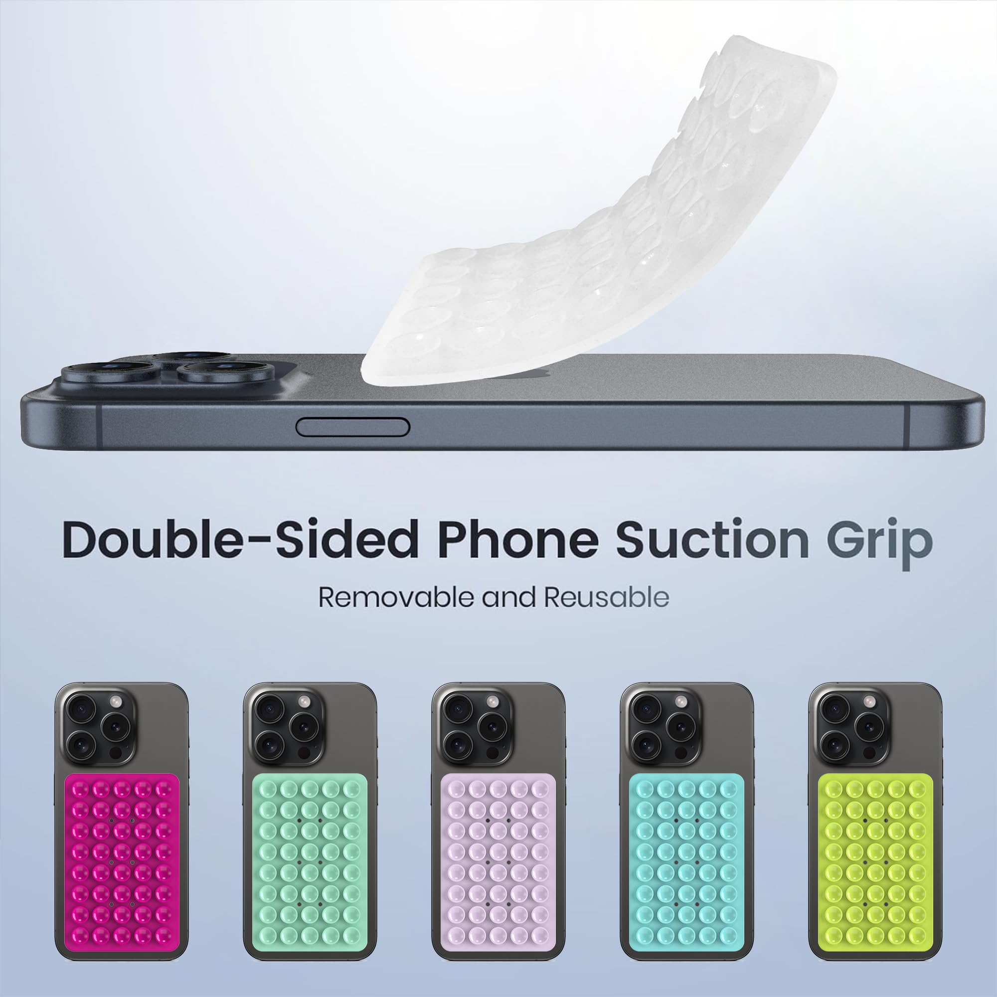2 Pezzi Ventosa per Telefono Auto, Silicone Supporto Smartphone
