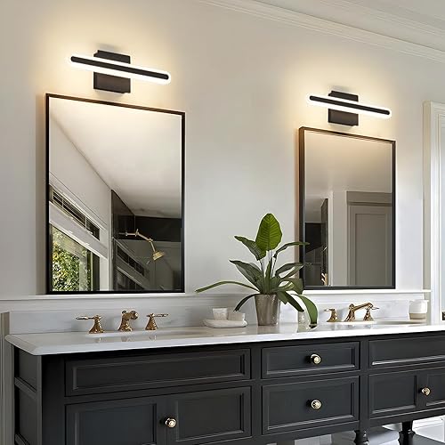 Miniatura 7 de Joosenhouse Moderna lámpara LED para tocador de baño, barra de luz de baño regulable 5CCT, luz de tocador cableada, 15.7 pulgadas, 16 W, luces de