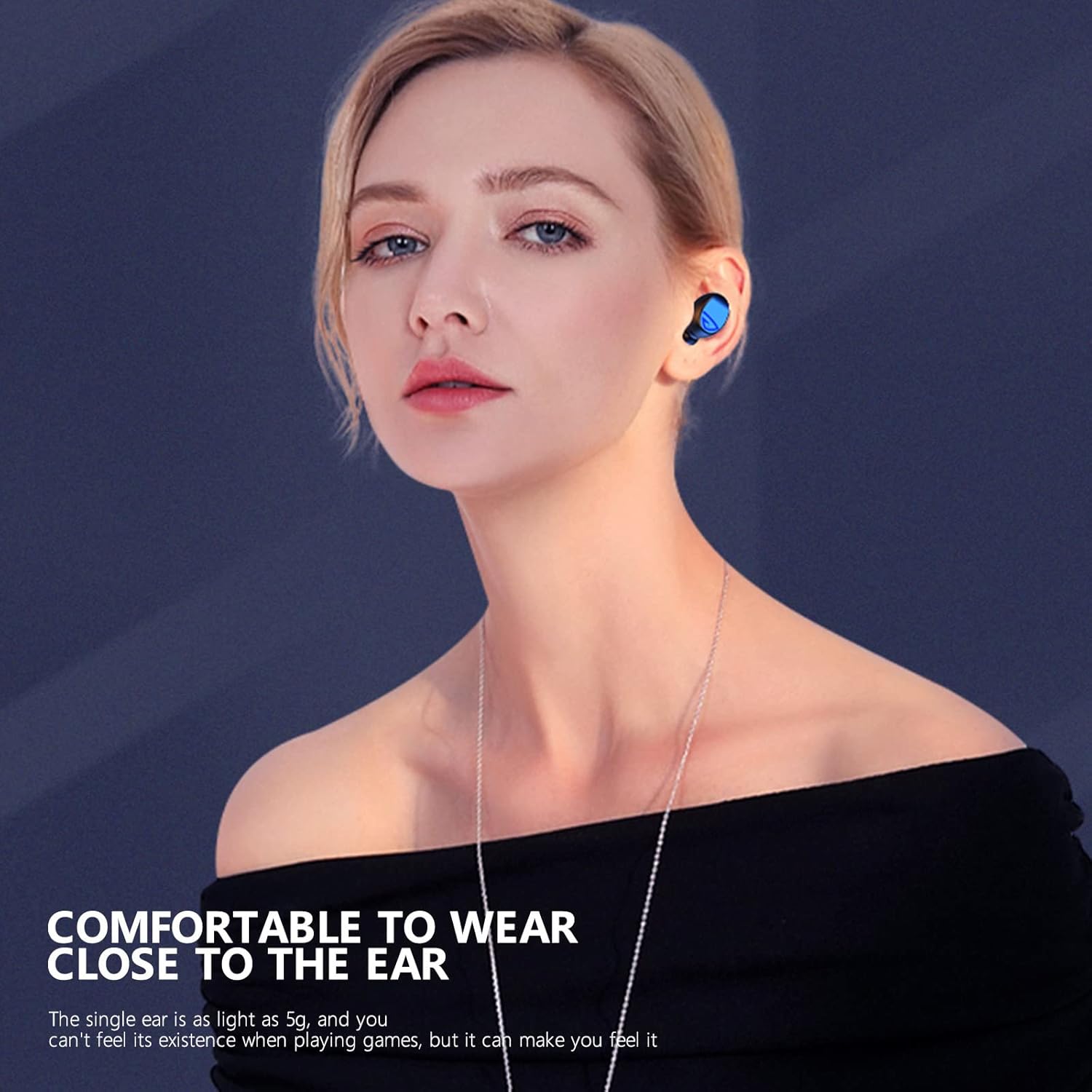 earbuds wireless bluetooth wireless headphoness in ear light weight headphones smart fingerprint t ouch built in microphone immersive premium sound w