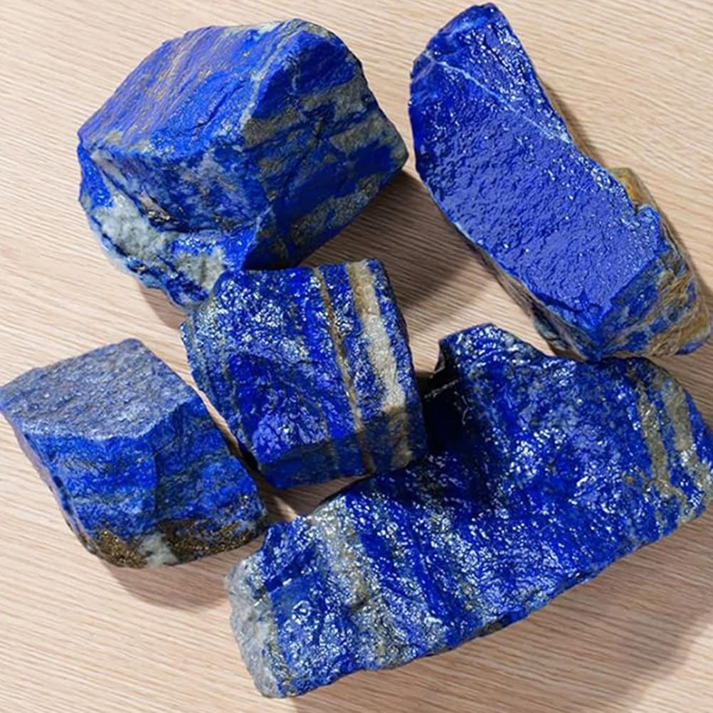 1pcs Crystal Stones Rough Crystal Gemstones Lapis Lazuli Raw Crystal for Tumbling, Polishing, Home Decoration, Fish Tank Decoration DIY, Wicca,1000g