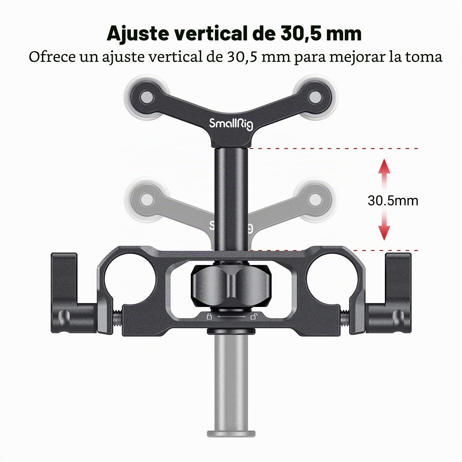 SMALLRIG LWS 15mm len Support Soporte Lente Compatible con Lente de 73mm a 108mm de Diámetro - 2727